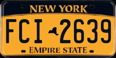 NY license plate FCI2639