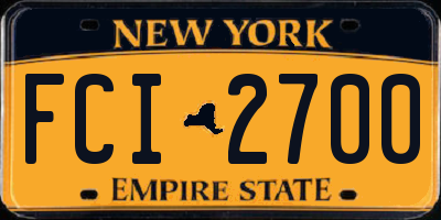 NY license plate FCI2700