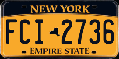 NY license plate FCI2736