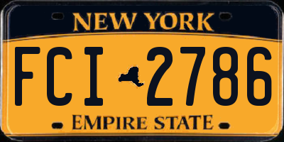 NY license plate FCI2786