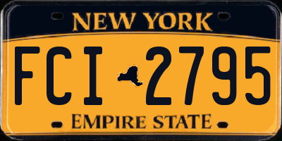 NY license plate FCI2795
