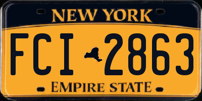 NY license plate FCI2863