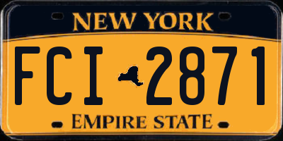 NY license plate FCI2871