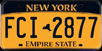 NY license plate FCI2877