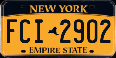 NY license plate FCI2902
