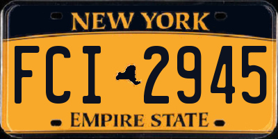NY license plate FCI2945