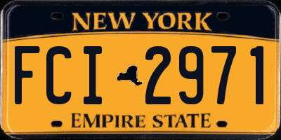NY license plate FCI2971