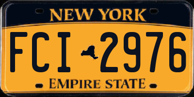 NY license plate FCI2976