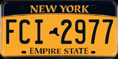 NY license plate FCI2977