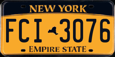 NY license plate FCI3076