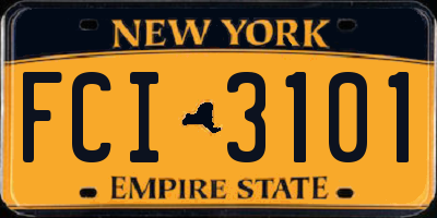 NY license plate FCI3101