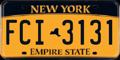 NY license plate FCI3131