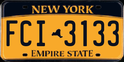 NY license plate FCI3133