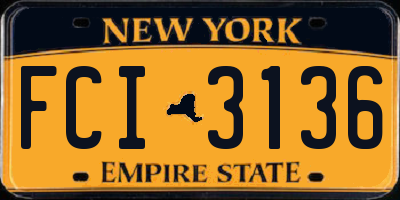 NY license plate FCI3136