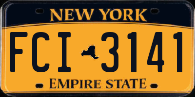 NY license plate FCI3141