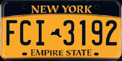 NY license plate FCI3192