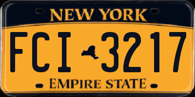 NY license plate FCI3217