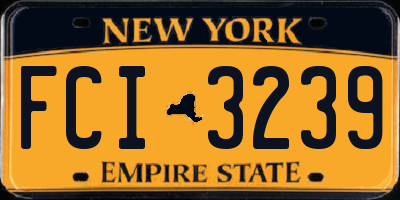 NY license plate FCI3239