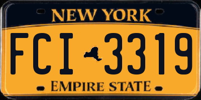 NY license plate FCI3319