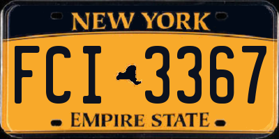 NY license plate FCI3367