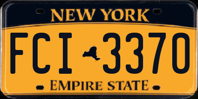 NY license plate FCI3370