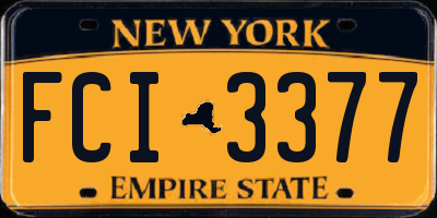 NY license plate FCI3377