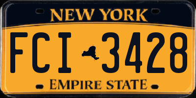 NY license plate FCI3428