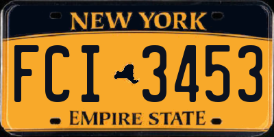 NY license plate FCI3453