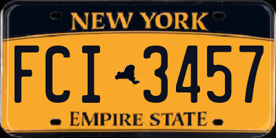 NY license plate FCI3457
