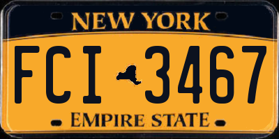 NY license plate FCI3467