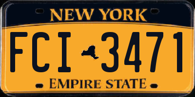 NY license plate FCI3471