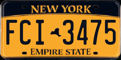 NY license plate FCI3475