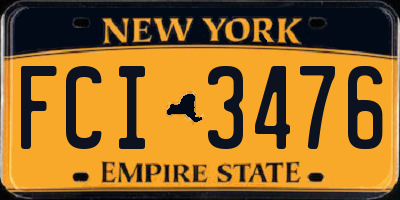 NY license plate FCI3476
