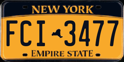 NY license plate FCI3477