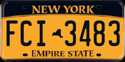 NY license plate FCI3483