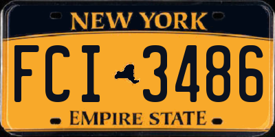 NY license plate FCI3486