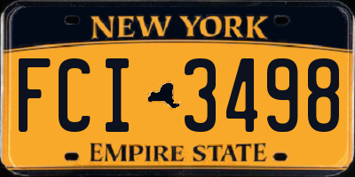NY license plate FCI3498
