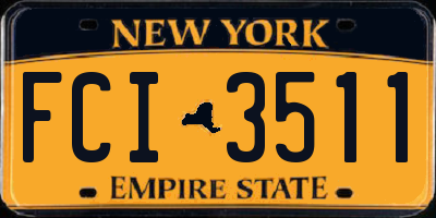 NY license plate FCI3511