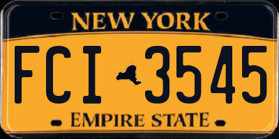 NY license plate FCI3545