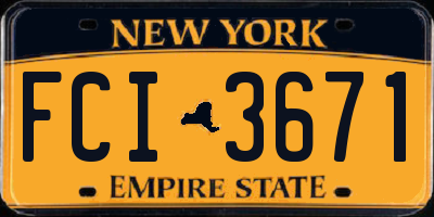 NY license plate FCI3671