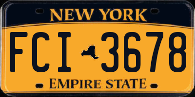 NY license plate FCI3678