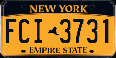 NY license plate FCI3731