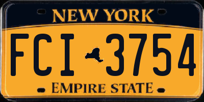NY license plate FCI3754