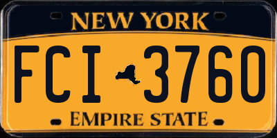 NY license plate FCI3760