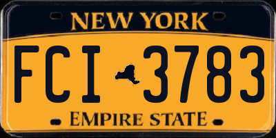 NY license plate FCI3783