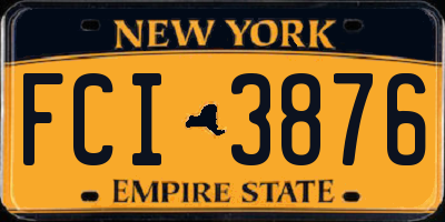 NY license plate FCI3876