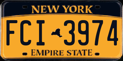 NY license plate FCI3974
