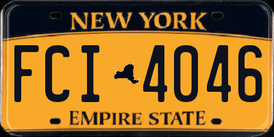 NY license plate FCI4046