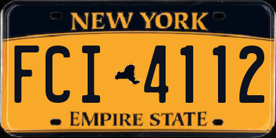 NY license plate FCI4112