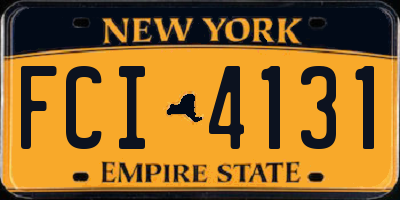 NY license plate FCI4131